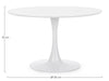 Masa rotunda din MDF si metal Bloom Large Alb, Ø120xH75 cm (2)