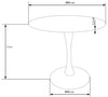 Masa rotunda din MDF si metal, Denvoris Alb, Ø80xH73 cm (10)