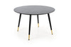 Halmar Masa rotunda din MDF si metal Ember Negru / Auriu, Ø120xH75 cm