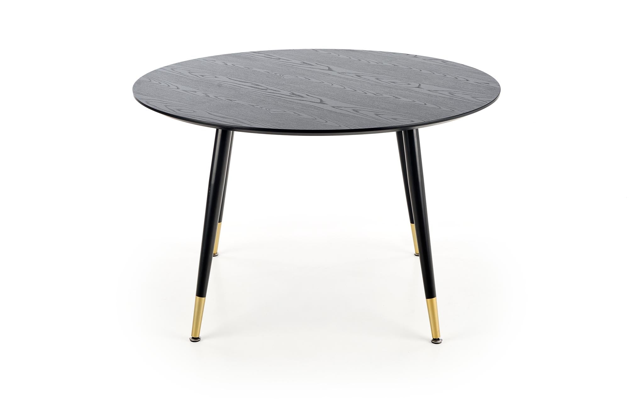 Halmar Masa rotunda din MDF si metal Ember Negru / Auriu, Ø120xH75 cm