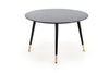 Halmar Masa rotunda din MDF si metal Ember Negru / Auriu, Ø120xH75 cm