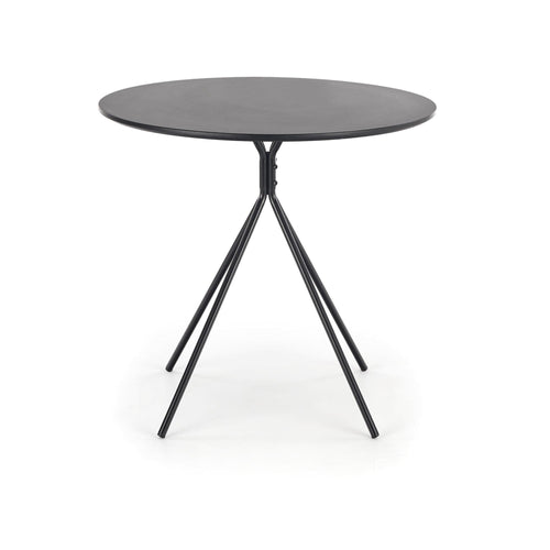 Halmar Masa rotunda din MDF si metal, Fronti Negru, Ø80xH75 cm