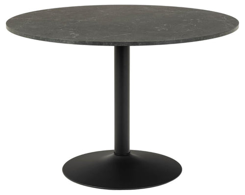 Masa rotunda din MDF si metal, Ibiza Negru, Ø110xH74 cm