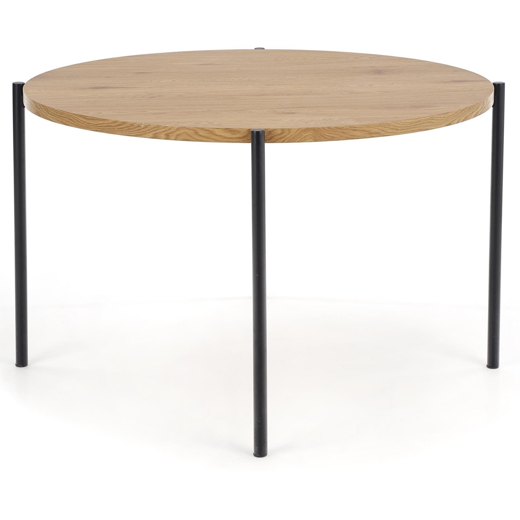 Halmar Masa rotunda din MDF si metal, Morgado Stejar Auriu / Negru, Ø120xH76 cm