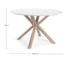 Masa rotunda din MDF Star Kenya Alb / Natural, Ø120xH75 cm (1)