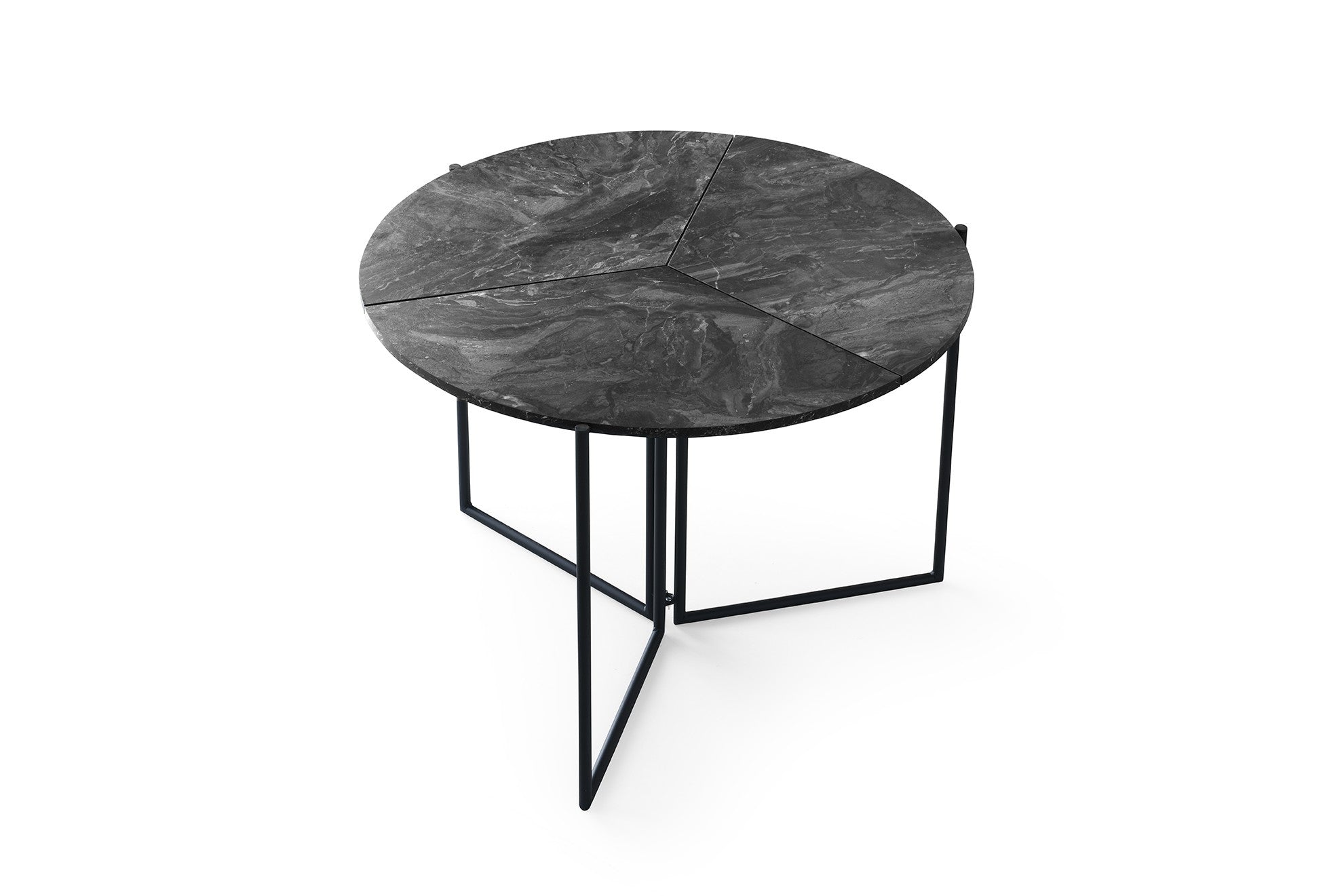 Asir Masa rotunda din pal si metal, Yopro 1202 Antracit / Negru, Ø100xH72 cm