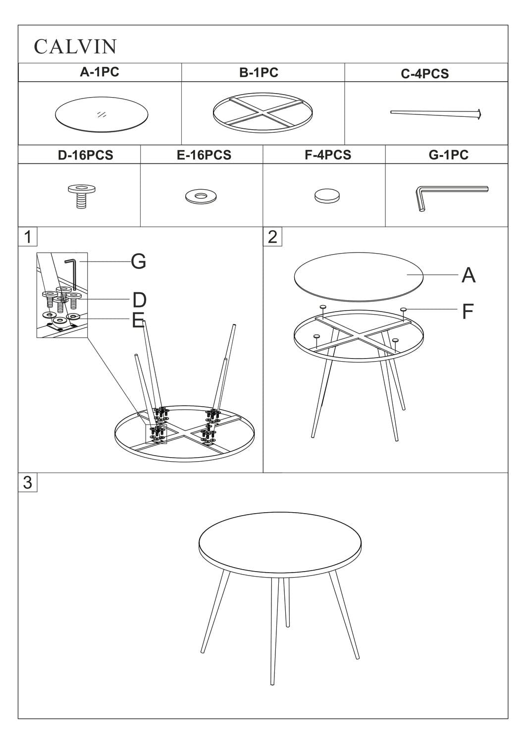 Masa rotunda din sticla si metal, Caitlyn Negru / Auriu, Ø100xH75 cm (7)