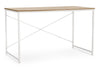 Masa de birou din pal si metal Elettra Natural / Alb, L120xl60xH70 cm