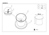 Masa de cafea din MDF, furnir si polipropilena, Azael-S Natural / Gri, Ø49xH43 cm (6)