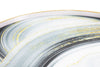 Masa de cafea din MDF, plastic si metal Marble Round Alb / Multicolor, Ø50xH48 cm (4)