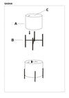 Masa de cafea din MDF, pluta si metal, cu spatiu de depozitare, Scotlyn Natural / Negru, Ø38xH43 cm (10)