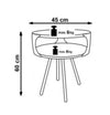 Masa de cafea din MDF si metal, Kirkley Stejar Sonoma Inchis / Negru, Ø45xh60 cm (1)