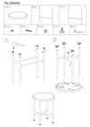 Masa de cafea din MDF si metal Tallis Marmura / Negru, Ø40xH50 cm (2)