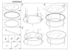 Masa de cafea din sticla si metal Aurrera B Maro / Crom, Ø82xH40 cm (2)