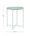 Masa de cafea pentru gradina / terasa, din metal, Wissant W-Tray D46 Verde Mint Mat, Ø46xH52 cm (2)