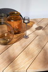 Masa de gradina / terasa din lemn de tec si metal, Palmdale Oval Natural / Negru, L240xl110xH77 cm (3)