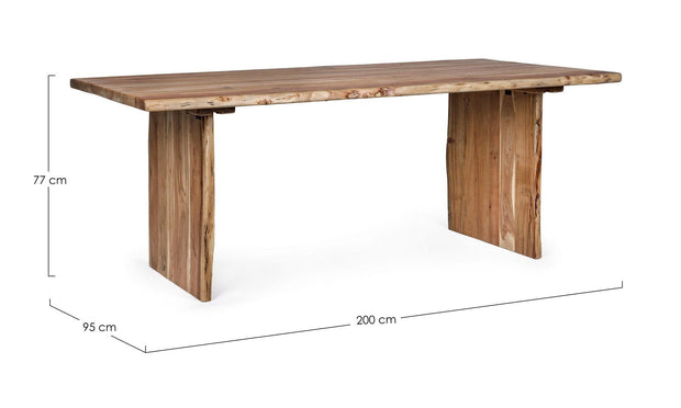 Masa din lemn de salcam Eneas Natural, L200xl95xH77 cm (8)