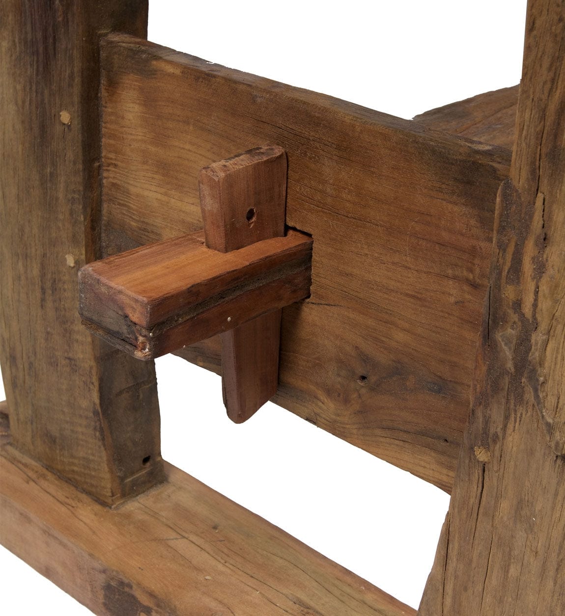 Masa din lemn de tec reciclat, Bonner Natural, L220xl90xH78 cm (4)