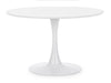 Masa rotunda din MDF si metal Bloom Large Alb, Ø120xH75 cm