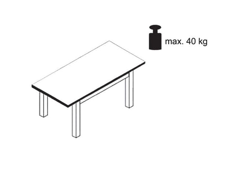 Masa din pal si MDF, Adamaris Medium Alb, L100xl60xH75 cm