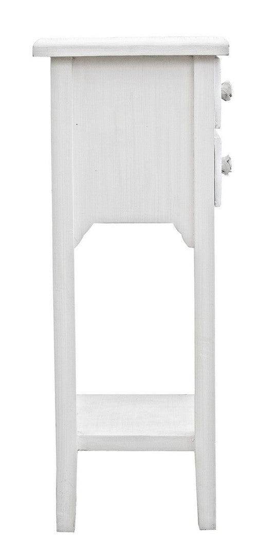 Noptiera din MDF, cu 2 sertare Blanc Alb, l37xA26,5xH69,5 cm (2)