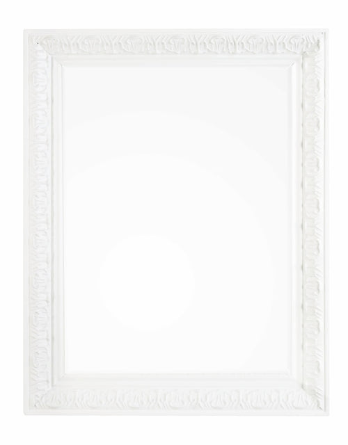 Oglinda decorativa cu rama din lemn, Miro B Rectangle Alb, l35xH45 cm