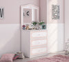 Cilek Oglinda decorativa cu rama din pal Selena Pink Alb / Roz, l73xH90 cm