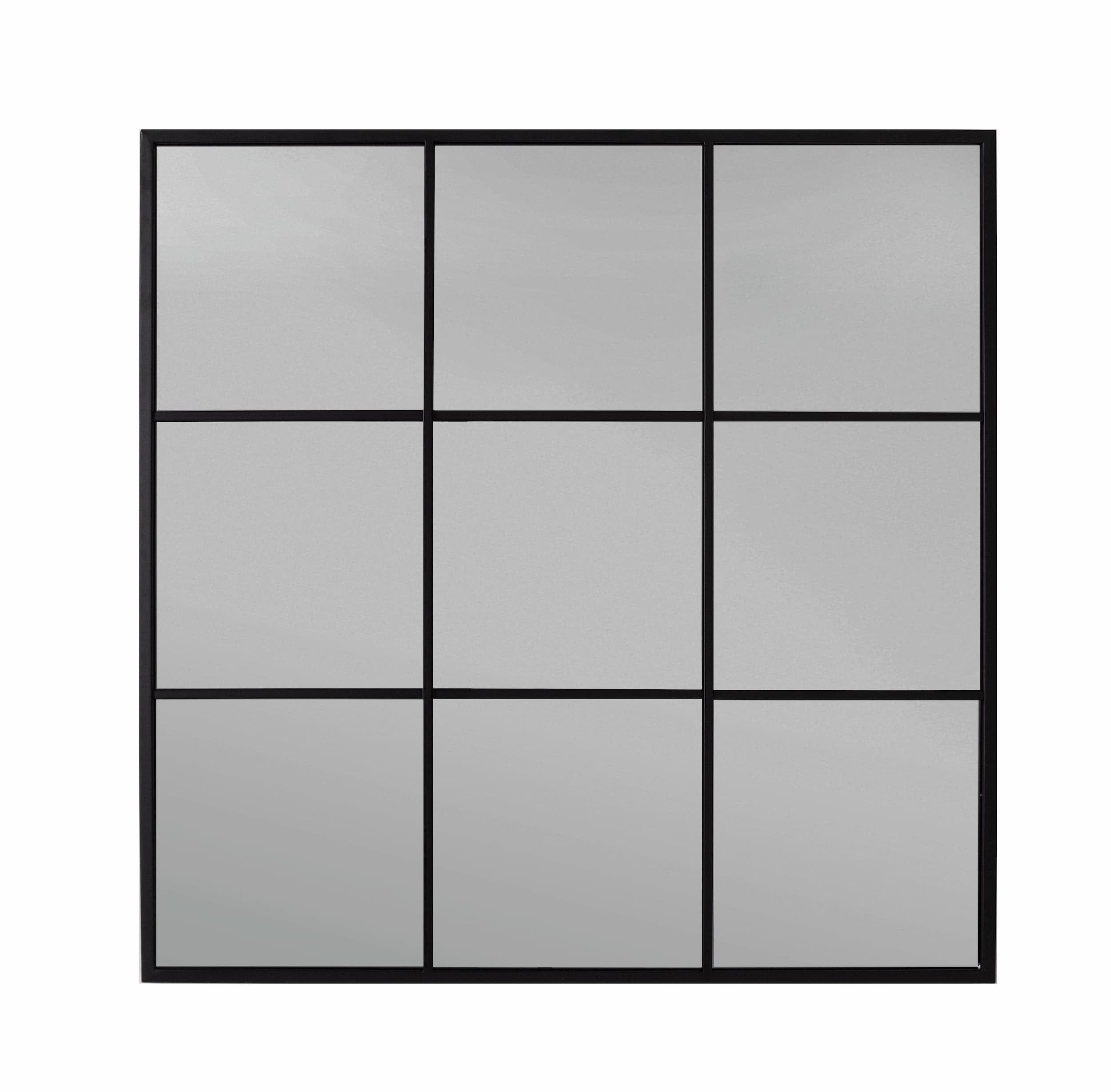 Oglinda decorativa din metal si MDF, Planet Square, l90xH90 cm (1) & BIZZZT-MIRROR-PLANET-SQUARE