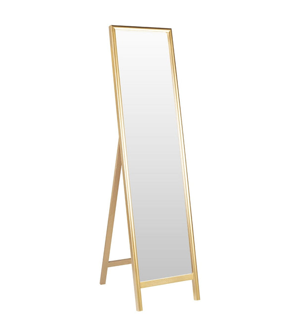 Oglinda decorativa din lemn de pin, Dakota Base Rectangular Auriu, l40xH160 cm