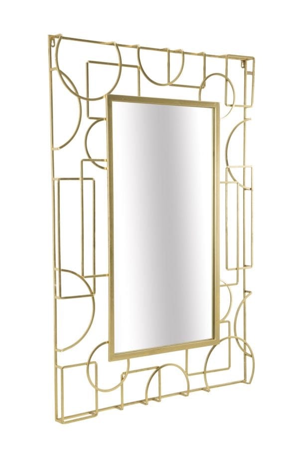 Oglinda decorativa din metal Marie Auriu, l80xH120 cm (2)