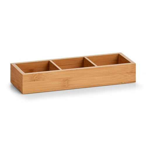 Organizator pentru accesorii de birou, Bamboo, 3 compartimente, L28xl10,2xH4,5 cm