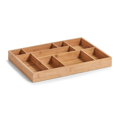 Organizator pentru sertar, cu 9 compartimente, din bambus, Bamboo Natural, l44,5xA32xH5 cm