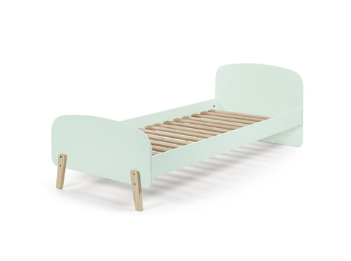 Pat din lemn de pin si MDF pentru copii Kiddy Verde Mint, 200 x 90 cm