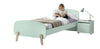 Pat din lemn de pin si MDF pentru copii Kiddy Verde Mint, 200 x 90 cm (1)