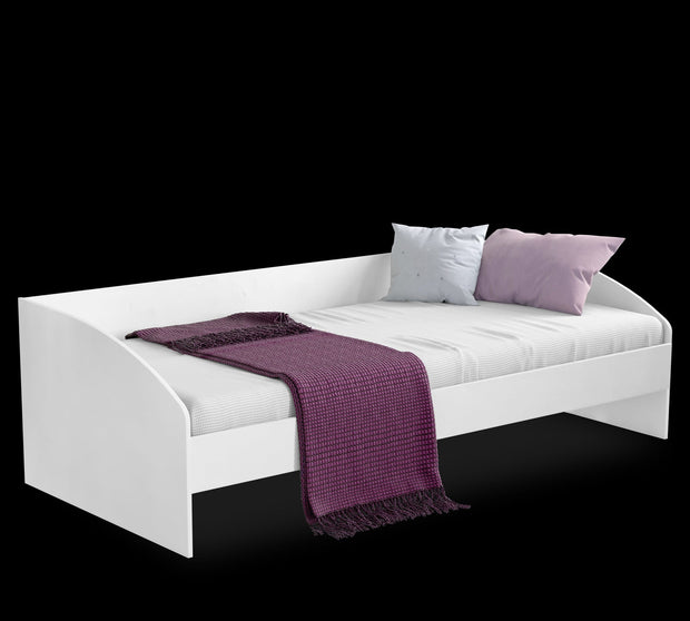 Pat din pal cu sertar si 4 perne, pentru copii si tineret Daybed Alb, 200 x 90 cm (1)