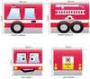 Vipack 200 x 90 cm Pat etajat din lemn de pin, cu spatiu de joaca pentru copii Pino Fire Rescue Alb, 200 x 90 cm