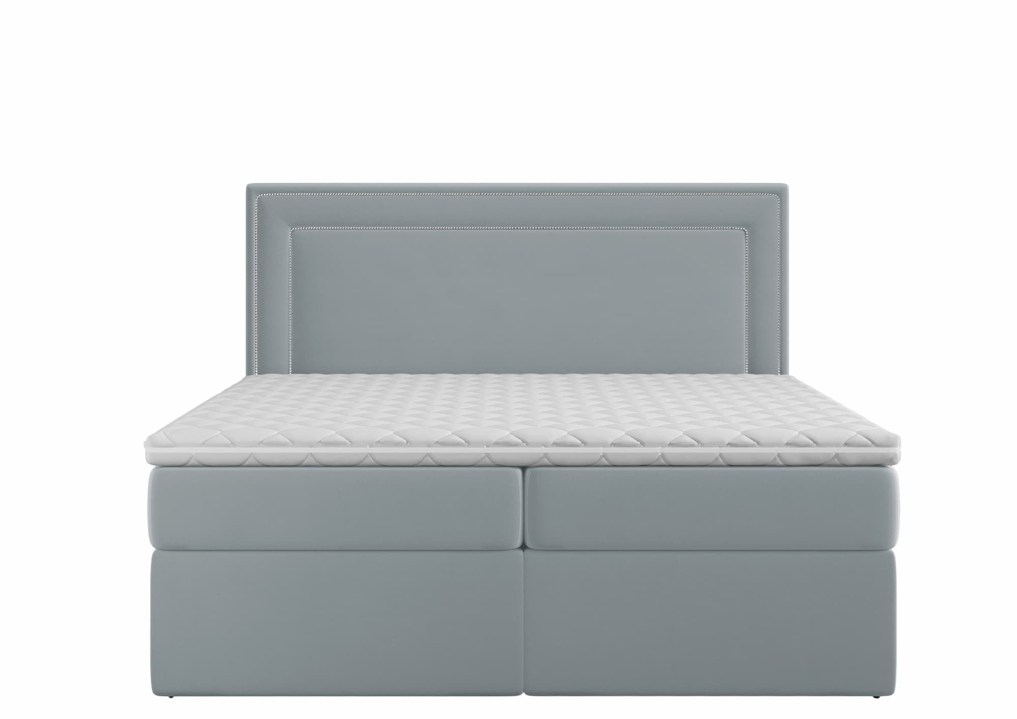 Pat rabatabil cu lada de depozitare, tapitat cu stofa Annecy Boxspring Velvet Urban Grey, topper Visco inclus, 200 x 160 cm (5)