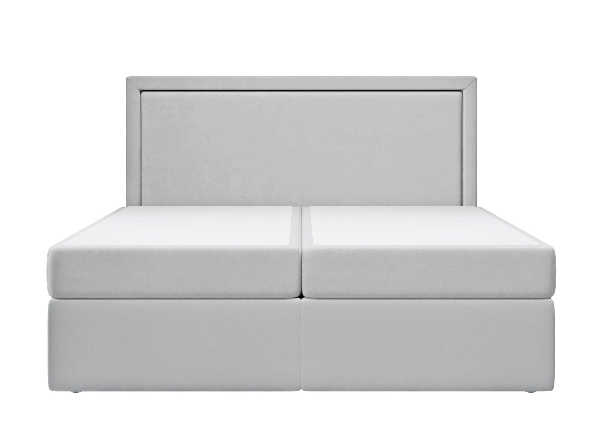 Pat rabatabil cu lada de depozitare, tapitat cu stofa Tribecca Boxspring Velvet Urban Grey, topper Visco inclus, 200 x 160 cm (1)