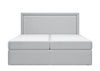 Pat rabatabil cu lada de depozitare, tapitat cu stofa Tribecca Boxspring Velvet Urban Grey, topper Visco inclus, 200 x 160 cm (1)