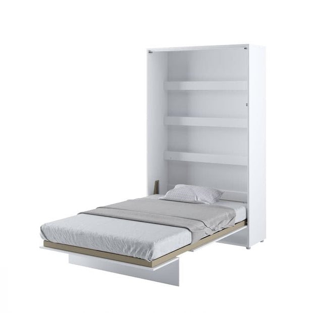 Pat rabatabil pe perete, cu mecanism pneumatic si somiera inclusa, Bed Concept Vertical Alb Mat, 200 x 120 cm (1)