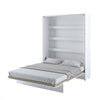 Pat rabatabil pe perete, cu mecanism pneumatic si somiera inclusa, Bed Concept Vertical Alb Mat, 200 x 160 cm (2)