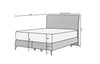 Pat tapitat cu stofa, Blanks Boxspring Sola / Lukso (11)