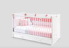 Cilek 140 x 70 cm Patut din pal cu sertar, pentru bebe, Romantica Baby Alb, 140 x 70 cm