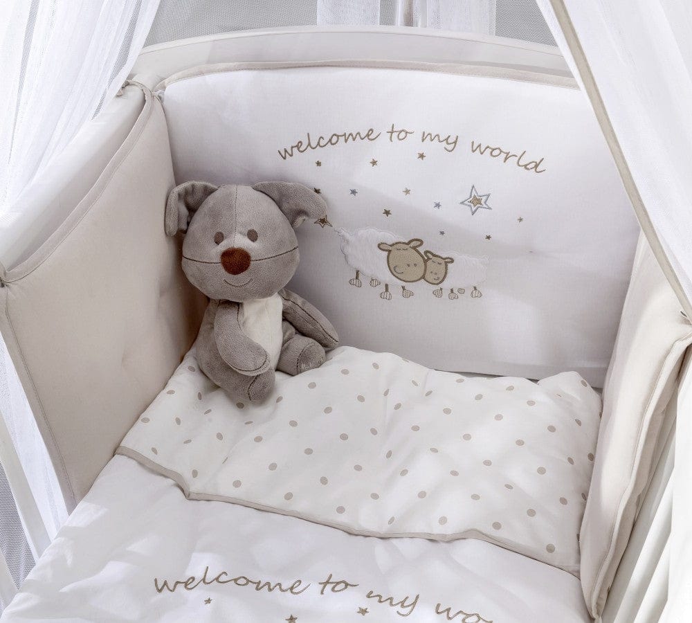 Patut din pal cu sistem de leganare, pentru bebe Baby Cotton White, 90 x 45 cm (1)