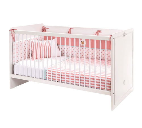 Cilek 140 x 70 cm Patut din pal, pentru bebe, Romantica Baby New Alb, 140 x 70 cm