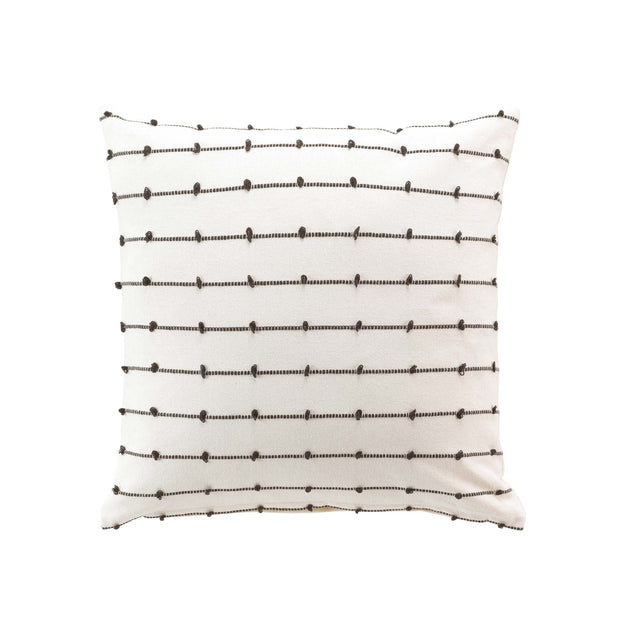 Perna decorativa cu husa detasabila, Linechic Ivoir, 45 x 45 cm