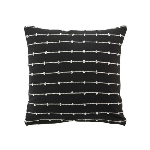 Perna decorativa cu husa detasabila, Linechic Negru, 45 x 45 cm