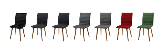 Set 2 scaune din lemn tapitate Karla Light Grey/Dark Oak (5)