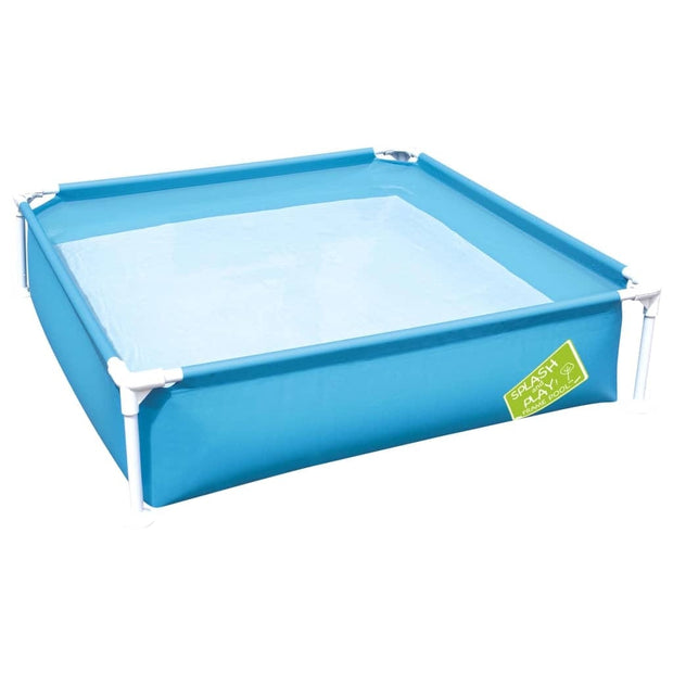 Piscina cu cadru metalic pentru copii, Bestway My First Square Albastru, L122xl122xH30,5 cm (1)