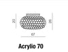 Azzarddo Plafoniera Acrylio 70 Clear, AZ0054